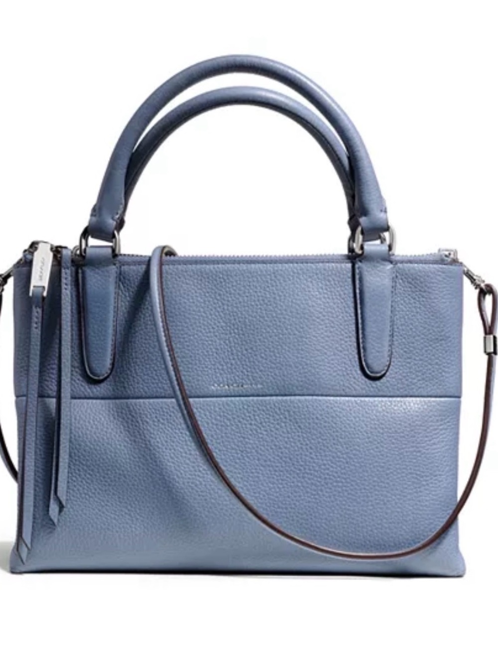 Coach NWOT Borough bag/ crossbody Cornflower blue. 10” x 7” Never been used.